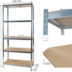 Tugev metallist laoriiul 5-riiuliga Soodukas.Com