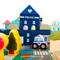 Puidust klotsid linna ehitamiseks + alusmatt Soodukas.Com