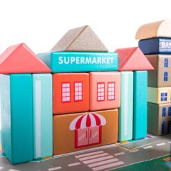 Puidust klotsid linna ehitamiseks + alusmatt Soodukas.Com