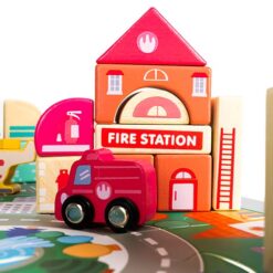 Puidust klotsid linna ehitamiseks + alusmatt Soodukas.Com