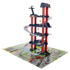 Neljakorruseline liftiga parkimismaja + autod ja helikopter Soodukas.Com