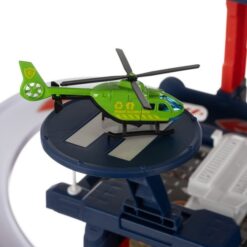 Neljakorruseline liftiga parkimismaja + autod ja helikopter Soodukas.Com