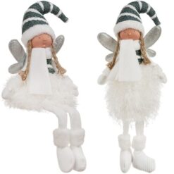 Istuv jõuluingli figuur