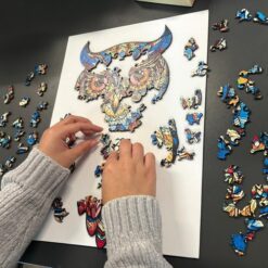 Puidust öökulli puslekomplekt Soodukas.Com