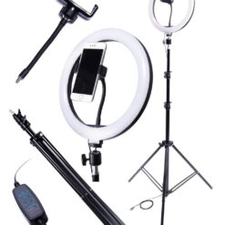 LED-rõngaslamp - reguleeritav ringvalgusti + statiiv