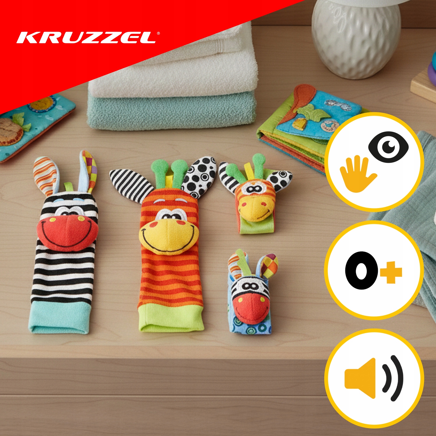 Sensoorne kõristite komplekt beebile - 2 randmepaela + 2 sokki – Soodukas.Com Sensoorne kõristite komplekt beebile - 2 randmepaela + 2 sokki - Image 5