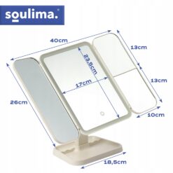 Meigipeegel reguleeritava LED-valgustuse ja suurendusega Soodukas.Com