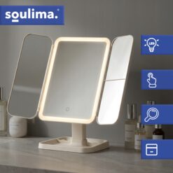 Meigipeegel reguleeritava LED-valgustuse ja suurendusega Soodukas.Com