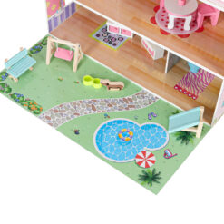 Puidust nukumaja mööbli ja LED-valgustusega 70cm Soodukas.Com