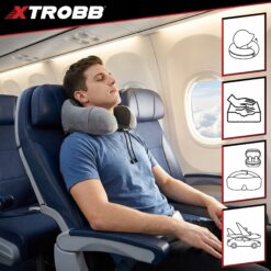 3D kaelapadi mäluvahuga + silmamask, kõrvatropid ja hoiukott Soodukas.Com