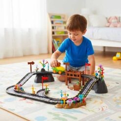 153-osaline magnetiline autorada – magnetklotsid, auto ja põnev lilleaed  Soodukas.Com