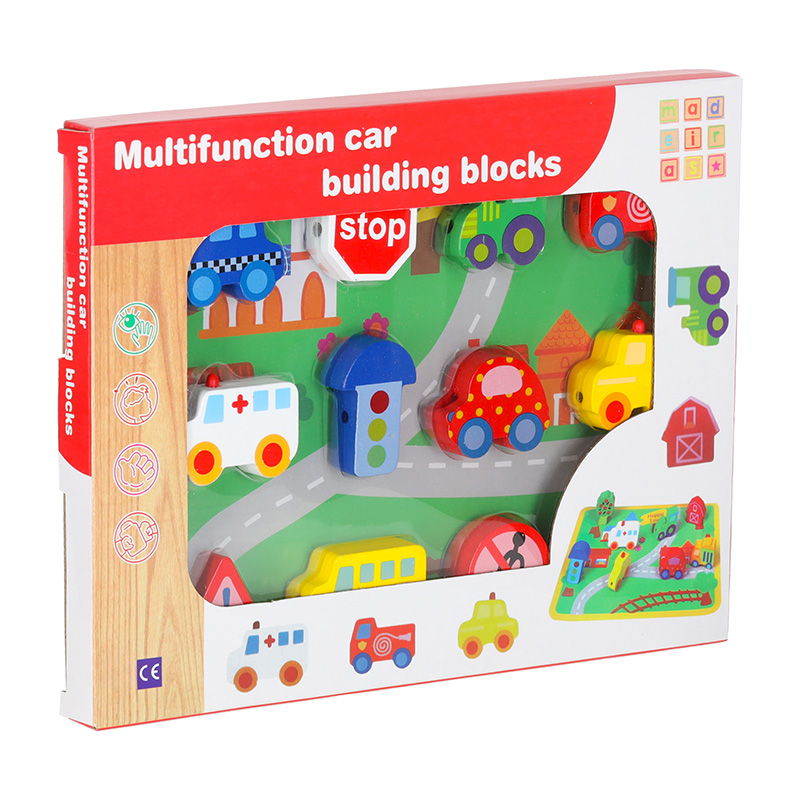 Nöörimismäng - puidust sõidukitega klotsid + alusplaat – Soodukas.Com Nöörimismäng - puidust sõidukitega klotsid + alusplaat - Image 2