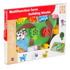 Nöörimismäng - puidust taluteemalised klotsid + alusplaat  Soodukas.Com