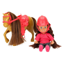 Laste ratsutamiskomplekt kiivri ja sadulaga mängimiseks