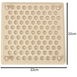 22x22 cm puidust mängualus 77 värvilise palliga
