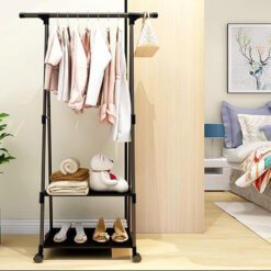 Ratastel riidestange kahe riiuliga Soodukas.Com