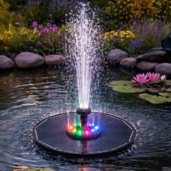 Alternative view of Ujuv päikeseenergial töötav aiapurskkaev LED-valgustusega