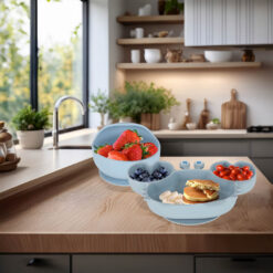 9-osaline silikoonist nõudekomplekt lastele Soodukas.Com