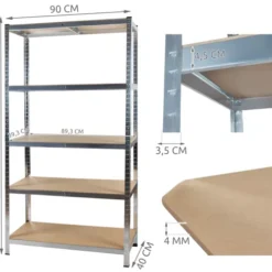 Vastupidav hoiuriiul 180x90x40 cm Soodukas.Com