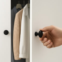 Musta värvi mööblinupud Soodukas.Com