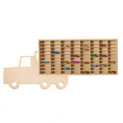 Puidust riiul mänguautodele Soodukas.Com