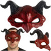 Demonlik mask punaste sarvedega