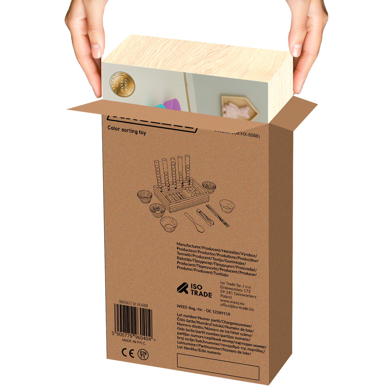 Puidust hariv sorteerimismäng – Soodukas.Com Puidust hariv sorteerimismäng - Image 4