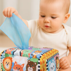 Sensoorne taskurätikutega motoorikakarp beebidele Soodukas.Com