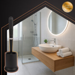 Must silikoonist WC-hari koos hoidikuga Soodukas.Com