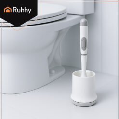 Valge silikoonist WC-hari koos hoidikuga Soodukas.Com