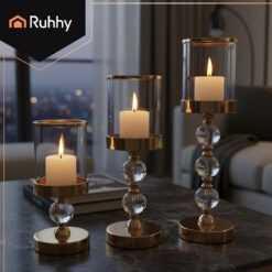 3-osaline klaasist küünlajalgade komplekt Soodukas.Com