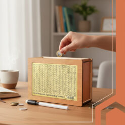 Puidust rahakassa kogumis-väljakutsega Soodukas.Com