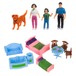 Kokkupandav nukumaja + mööbel ja nukud Soodukas.Com