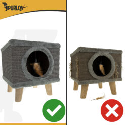 Cat house with bed Purlov 26215 Soodukas.Com