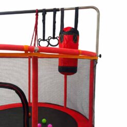 Laste batuut võrkkiige ja treeningvahenditega 155cm Soodukas.Com