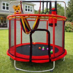 Alternative view of Laste batuut võrkkiige ja treeningvahenditega 155cm