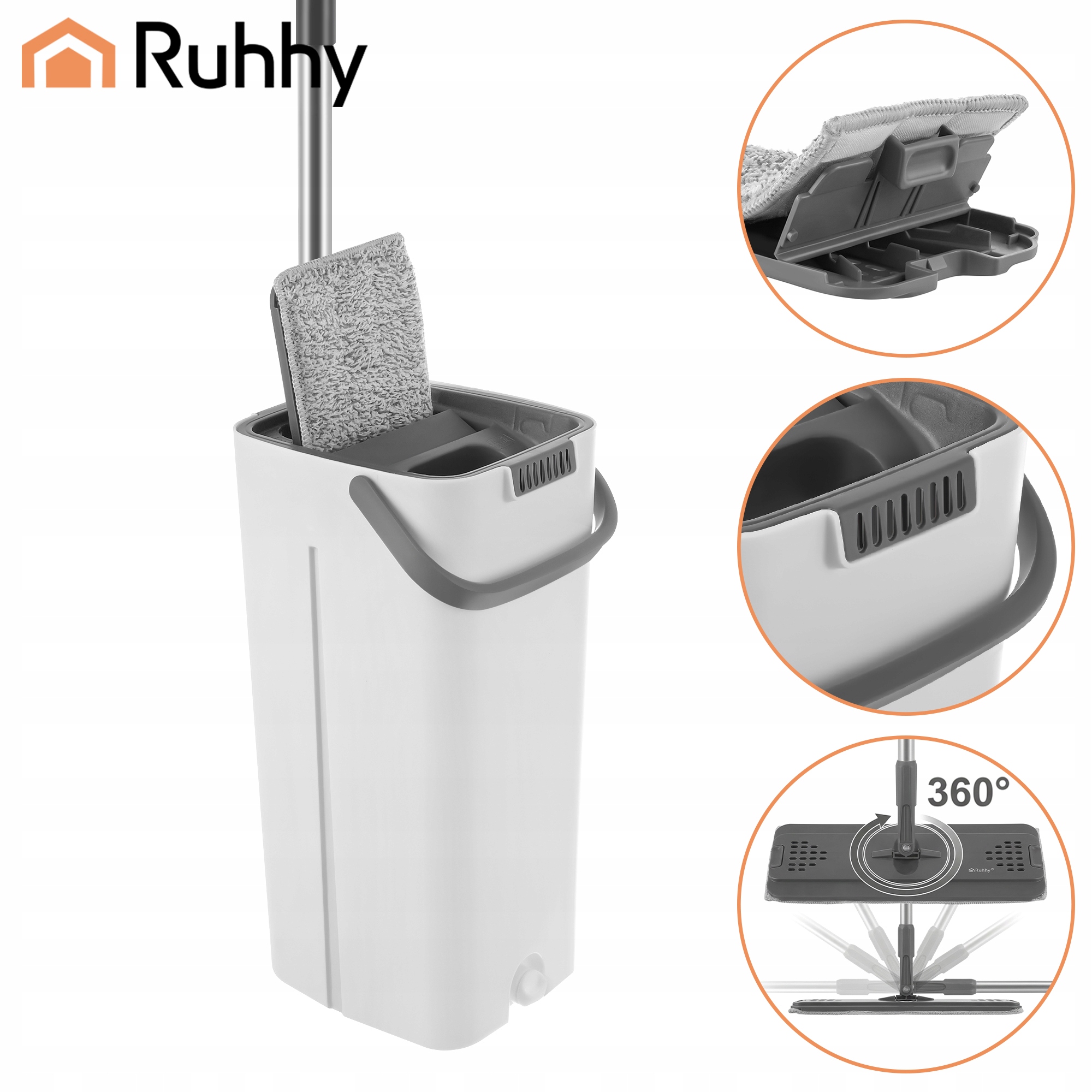 Põrandapesu mopp kahekambrilise ämbriga 8,5L – Soodukas.Com Põrandapesu mopp kahekambrilise ämbriga 8,5L - Image 3