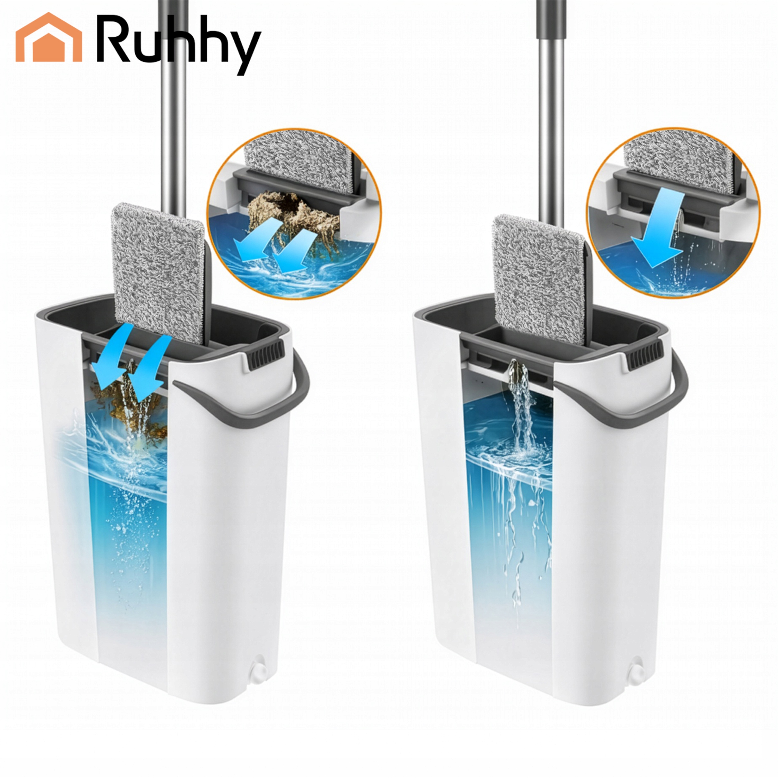 Põrandapesu mopp kahekambrilise ämbriga 8,5L – Soodukas.Com Põrandapesu mopp kahekambrilise ämbriga 8,5L - Image 2