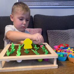 2in1 puidust motoorikamäng - köögiviljaaed + kuulimäng Soodukas.Com