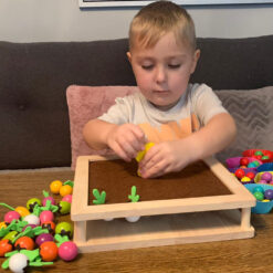 2in1 puidust motoorikamäng - köögiviljaaed + kuulimäng Soodukas.Com