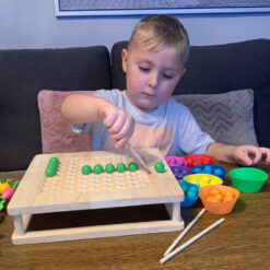 2in1 puidust motoorikamäng - köögiviljaaed + kuulimäng Soodukas.Com