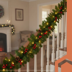 Kuusevanik käbide ja LED tuledega 270cm Soodukas.Com