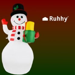 155cm täispuhutav lumememm LED-tuledega Soodukas.Com