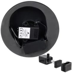 Ujuv purskkaev päikesepaneeli ja LED valgustusega Soodukas.Com