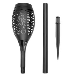 Päikesepatareiga aiavalgustid leegi efektiga 4tk Soodukas.Com