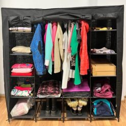 Suur tekstiilkattega riidekapp - garderoobisüsteem Soodukas.Com