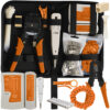 145-osaline võrgutööriistade komplekt - kaablitester, krimpimistangid jpm