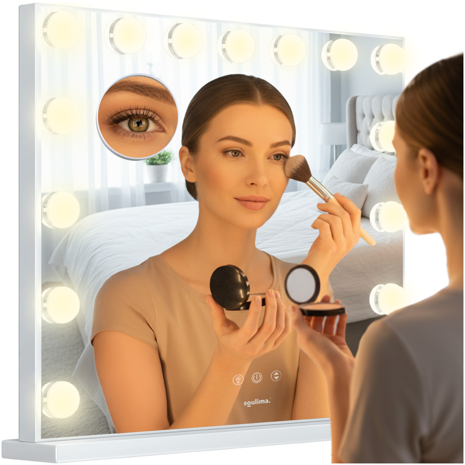 Valgustusega meigipeegel 58 x 46cm – Soodukas.Com Valgustusega meigipeegel 58 x 46cm