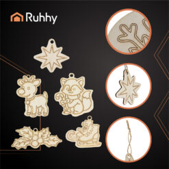 Värvitavad puidust jõuluehted 24tk Soodukas.Com