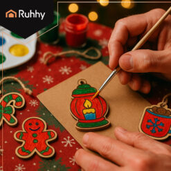 Värvitavad puidust jõuluehted 24tk Soodukas.Com